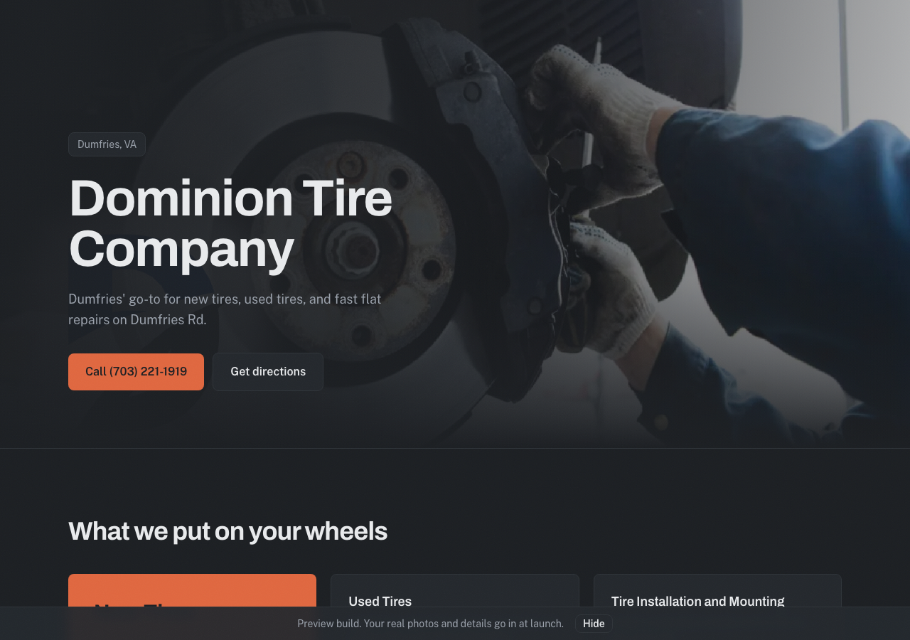 Dominion Tire Company website